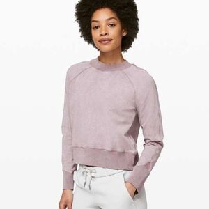 Lululemon Ready To Roll Crew Sweatshirt – Washed Vintage Mauve, Size 6 #95
